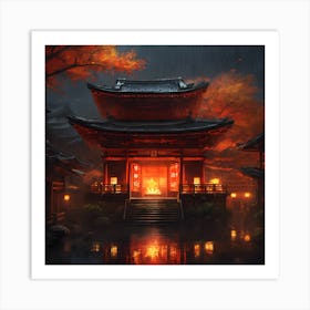 Japanese Temple 1 Art Print