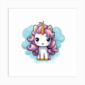 Cute Unicorn 670 Art Print