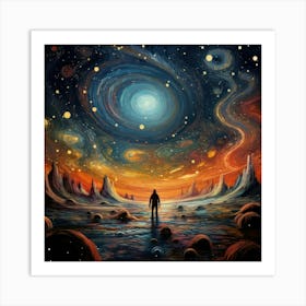 Man In Space 1 Art Print