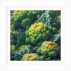 Close Up Of Broccoli 18 Art Print