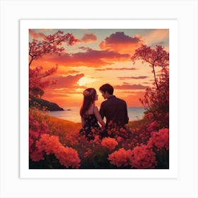 Sunset Love Art Print