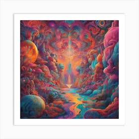 Psychedelic Landscape Art Print