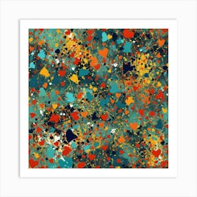 Heart Splatter Art Print