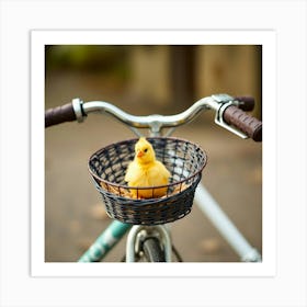 Asm A Bicycle With A Basket And There Is A Yellow Chic 960a1fed 741d 48af A46b 4ef4f98ee41d Art Print