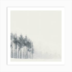 Winter Landscape With Trees Art Print