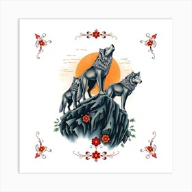 Howling Wolf Art Print