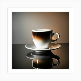 Coffee Cup With Reflection Art Print