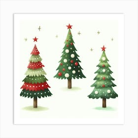 Christmas Trees 1 Art Print