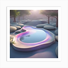 Pool In The Forest Art Print