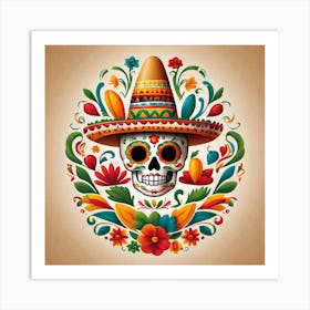 Day Of The Dead Skull 99 Art Print