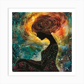 Woman In A Dream Art Print