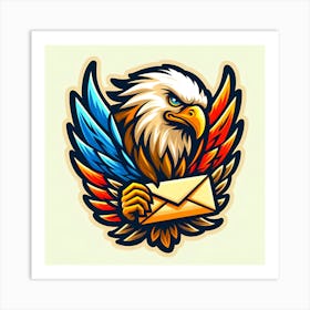 Eagle Holding An Envelope 1 Art Print