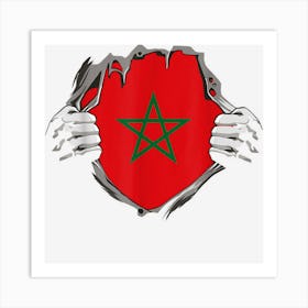 Morocco Flag Art Print