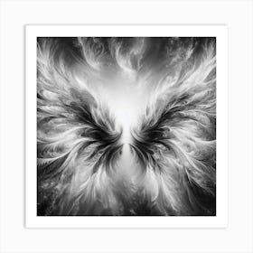 Black and White Abstract Art 296 Art Print