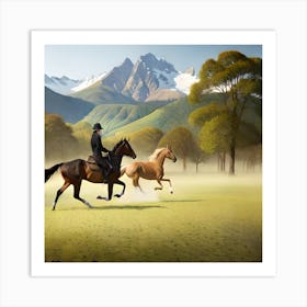 Horse And Rider Art Print