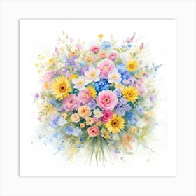 Bouquet Of Flowers Art Print