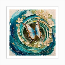 Butterfly Swirl Art Print