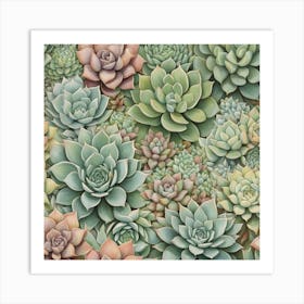 Succulents 2 Art Print