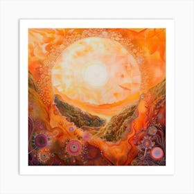 Sunrise Over The Desert Art Print