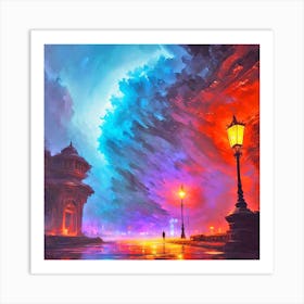 City At Night 11 Art Print