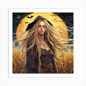 Witch In A Field 1 Art Print