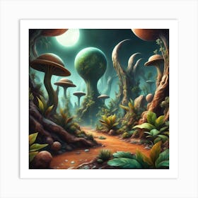 Mushroom Forest 2 Art Print