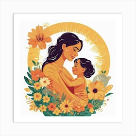 Mother And Child 2 Art Print