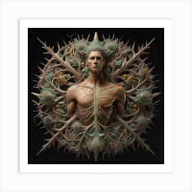 Human thorn, Tree Of Life, digital art 1 Art Print