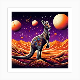 Kangaroo on Mars Art Print