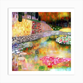 Pond Reflections and Patterns Art Print