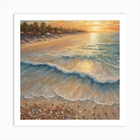 Aereal Beach Glitter Art Print (2) Art Print