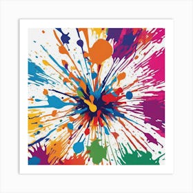 Colorful Paint Splash 3 Art Print