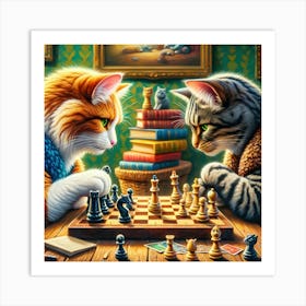 Chess Paws: The Grandmasters' Duel Art Print