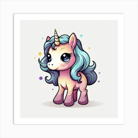 Cute Unicorn 777 Art Print