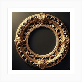 Gold Frame 3 Art Print