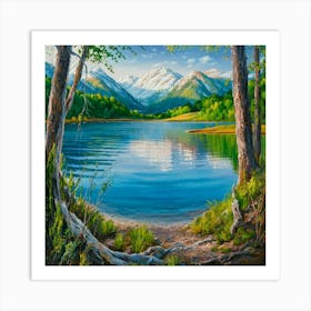 Lake In The Mountains 2 Art Print