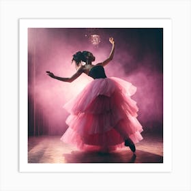 Ballet Dancer In Pink Tutu Art Print