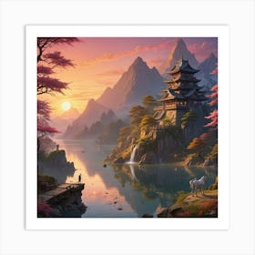 Asian Landscape Painting 6 Art Print