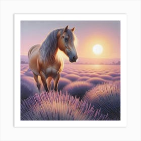 Sunset Horse Canvas Print Art Print