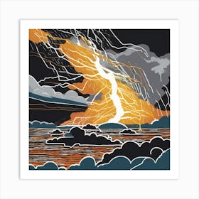 Lightning In The Sky 2 Art Print