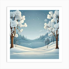 Winter Landscape art print 1 Art Print