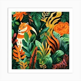 Tiger In The Jungle 10 Art Print