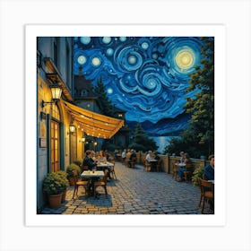 Cafe Terrace At Night, Van Gogh 1 Art Print