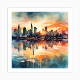 City Skyline Art Print