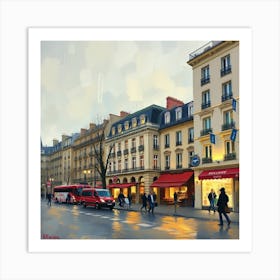 Paris Street Scene Art Print