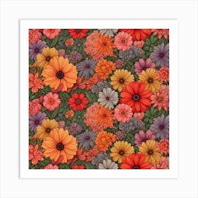 Floral Pattern 1 Art Print