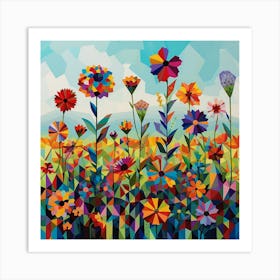 Colorful Flowers Art Print