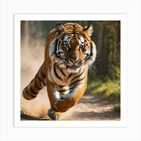 Tiger Running Art Print