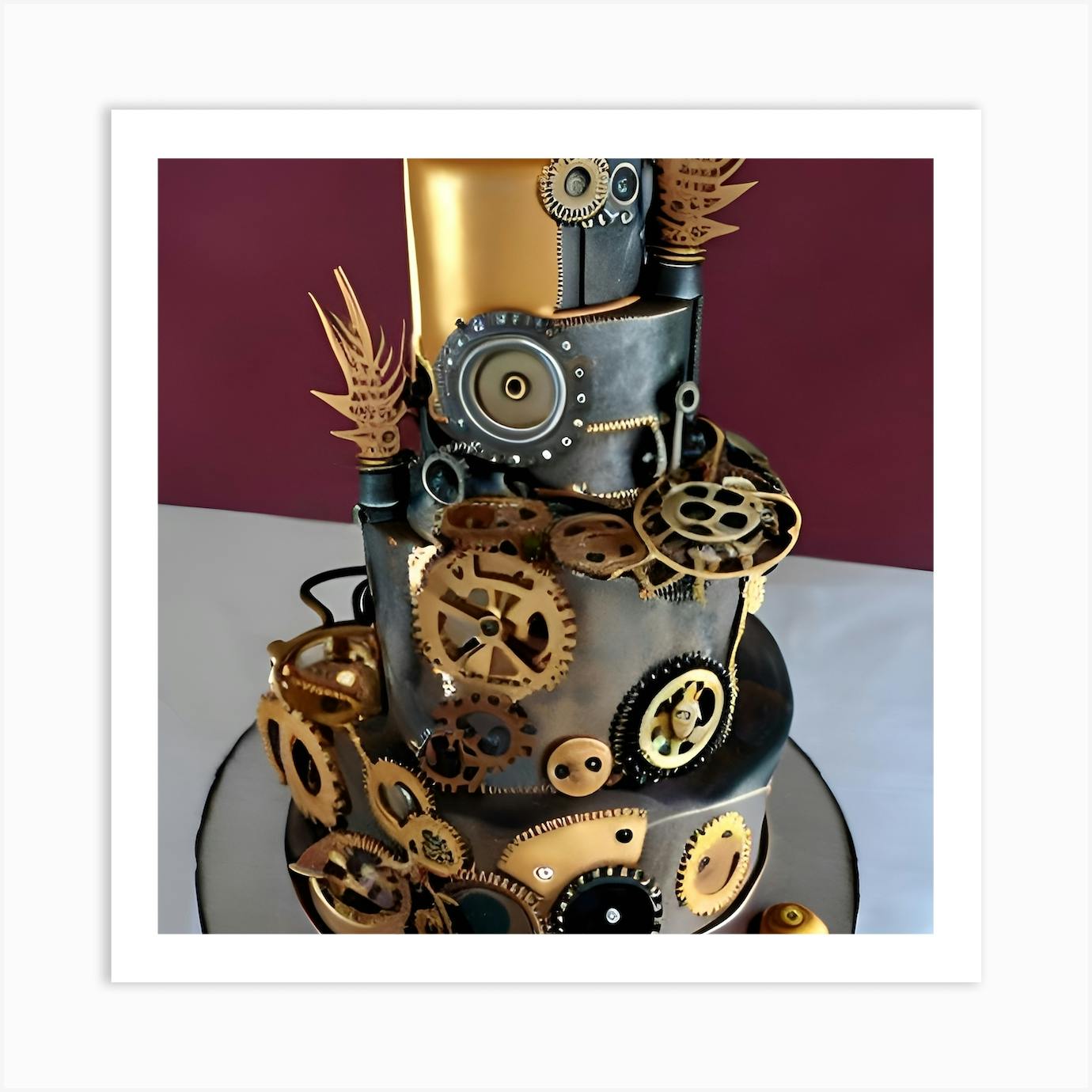 Steampunk Wedding Cake with port windows | Cogpunk Steamscribe