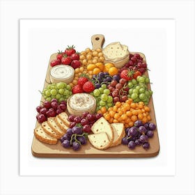 Beautiful Charcuterie Board Kitchen Art Poster